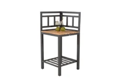 Ablagetisch Ellie – Outdoor-Küchenmodul mit Teakholz-Arbeitsfläche