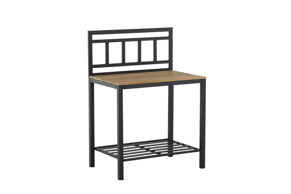 Ablagetisch Jana – Outdoor-Küchenmodul mit Teakholz-Arbeitsfläche