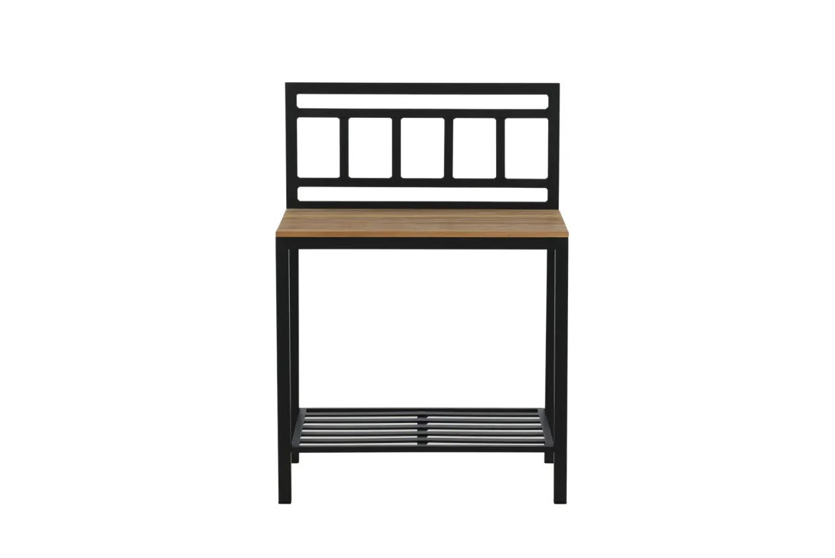 Ablagetisch Jana – Outdoor-Küchenmodul mit Teakholz-Arbeitsfläche