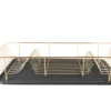 Abtropfgestell Lino – Goldfarbenes Design mit schwarzer Auffangschale