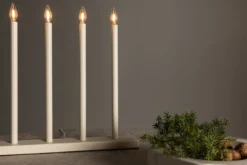 Adventskerzenhalter Lysheim - nobles Beige, 4 Kerzen