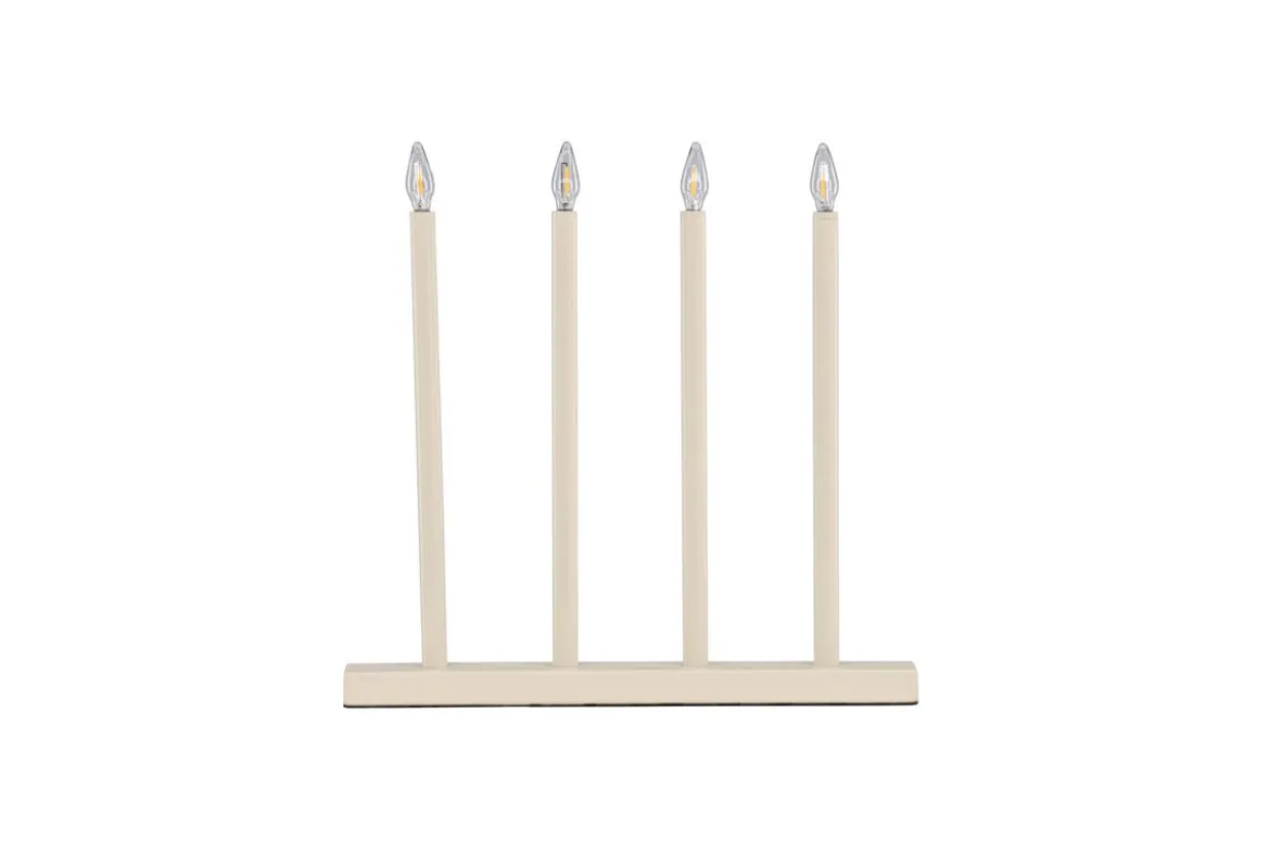 Adventskerzenhalter Lysheim - nobles Beige, 4 Kerzen