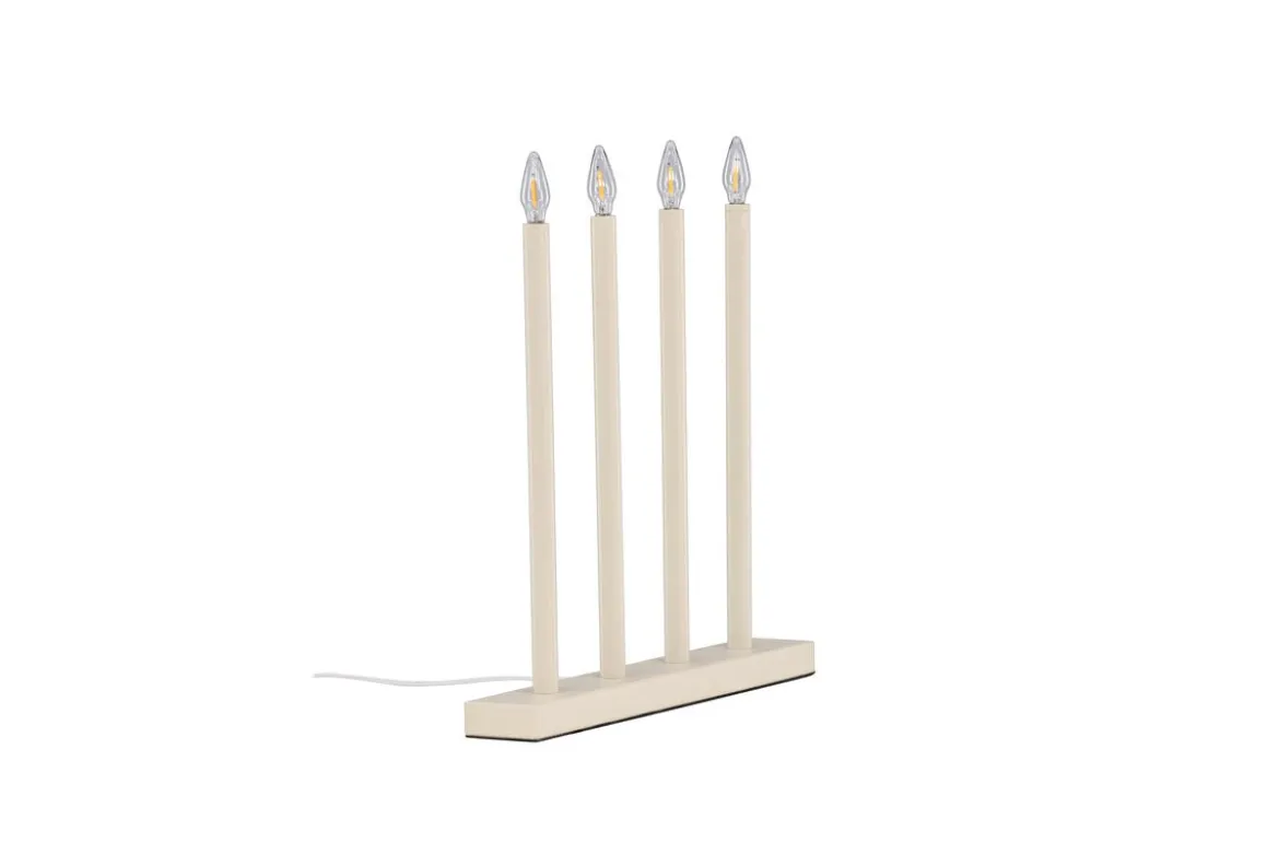 Adventskerzenhalter Lysheim - nobles Beige, 4 Kerzen