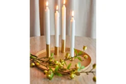Adventskerzenhalter Virela – Metall in Goldoptik (7-teiliges Set)