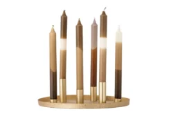 Adventskerzenhalter Virela – Metall in Goldoptik (7-teiliges Set)