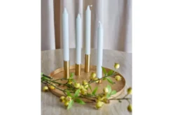 Adventskerzenhalter Virela – Metall in Goldoptik (7-teiliges Set)
