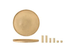 Adventskerzenhalter Virela – Metall in Goldoptik (7-teiliges Set)