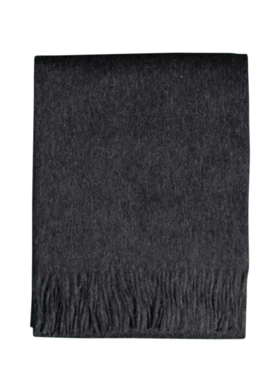 Alpaka Tagesdecke Nerin - Reine Alpakawolle in Anthrazit - 200x150 cm