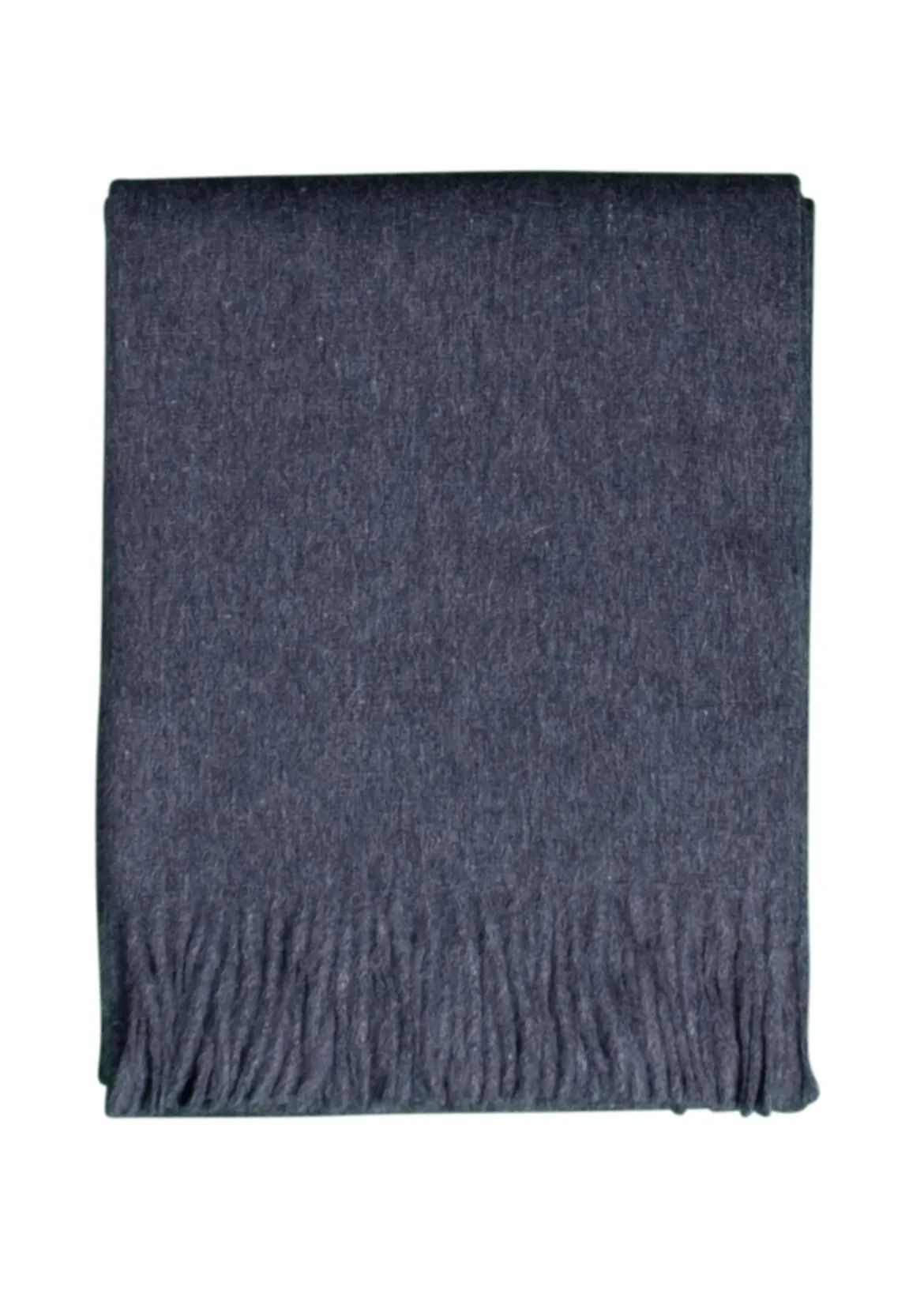 Alpaka Tagesdecke Signe - Reine Alpakawolle in Blau - 200x150 cm