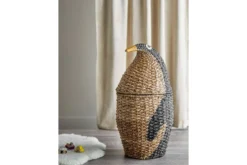 Aufbewahrungskorb Tata - großer Pinguin-Korb aus Rattan für Kinderzimmer