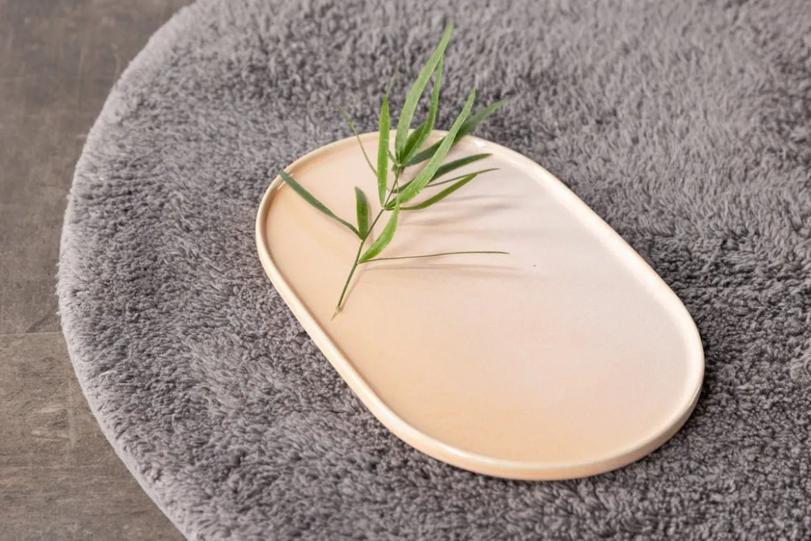 Badematte Penida - in runder Form aus weicher Baumwolle
