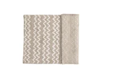 Badematte Sanur - in Weiß-Beige-Kombination aus weicher Baumwolle