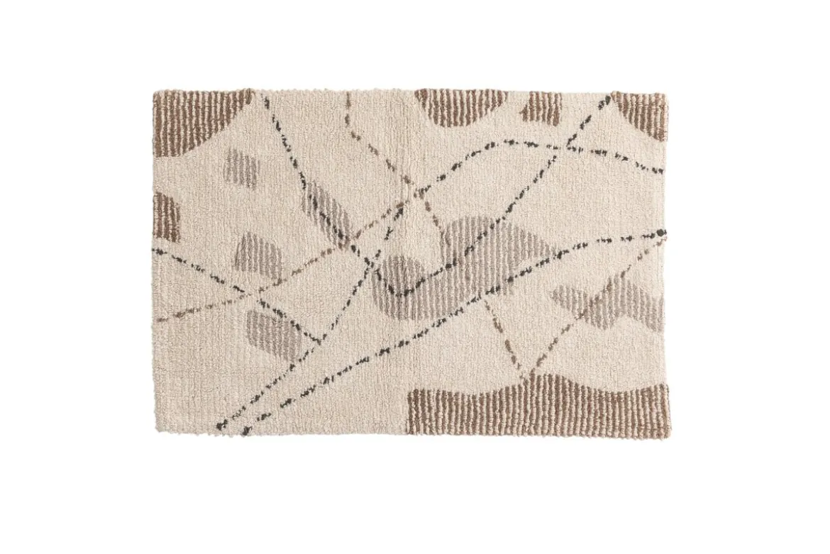 Badematte Seminyak - in modernem Beige-Grau-Braun aus weicher Baumwolle