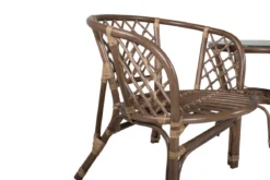Balkonset Jasmin - aus walnussfarbenen Rattan