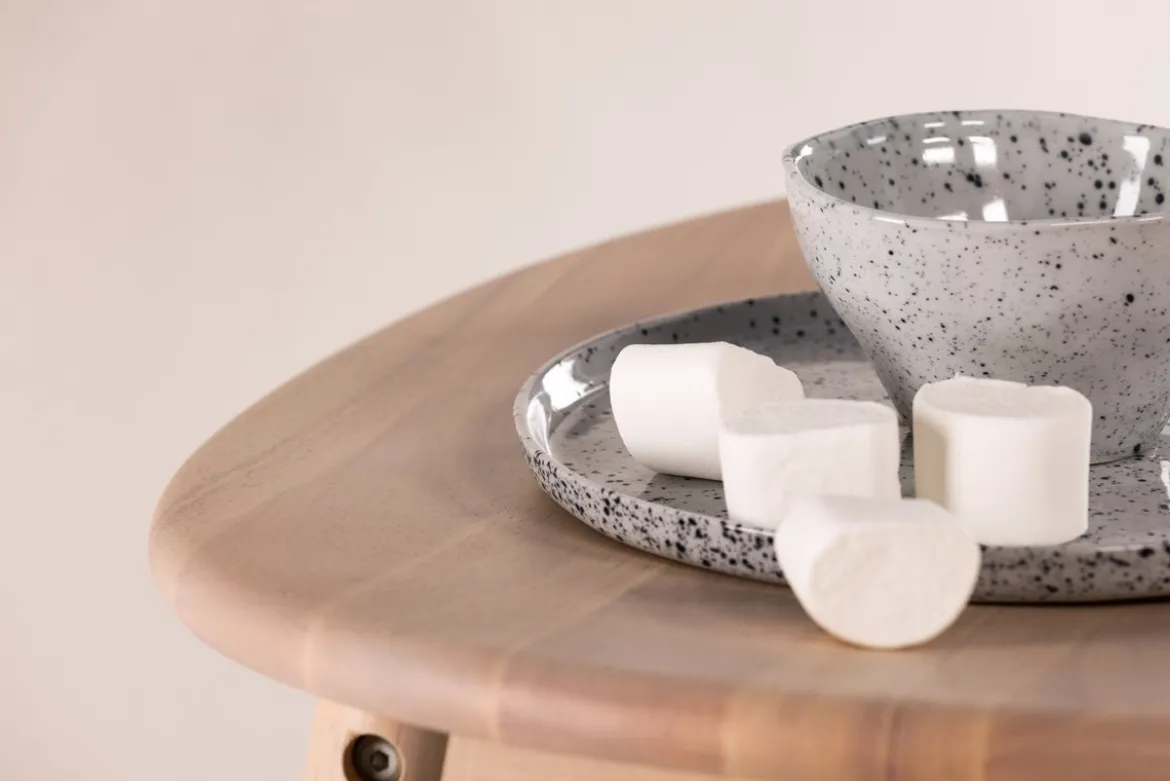 Barhocker Omni - aus Gummibaumholz in Naturoptik