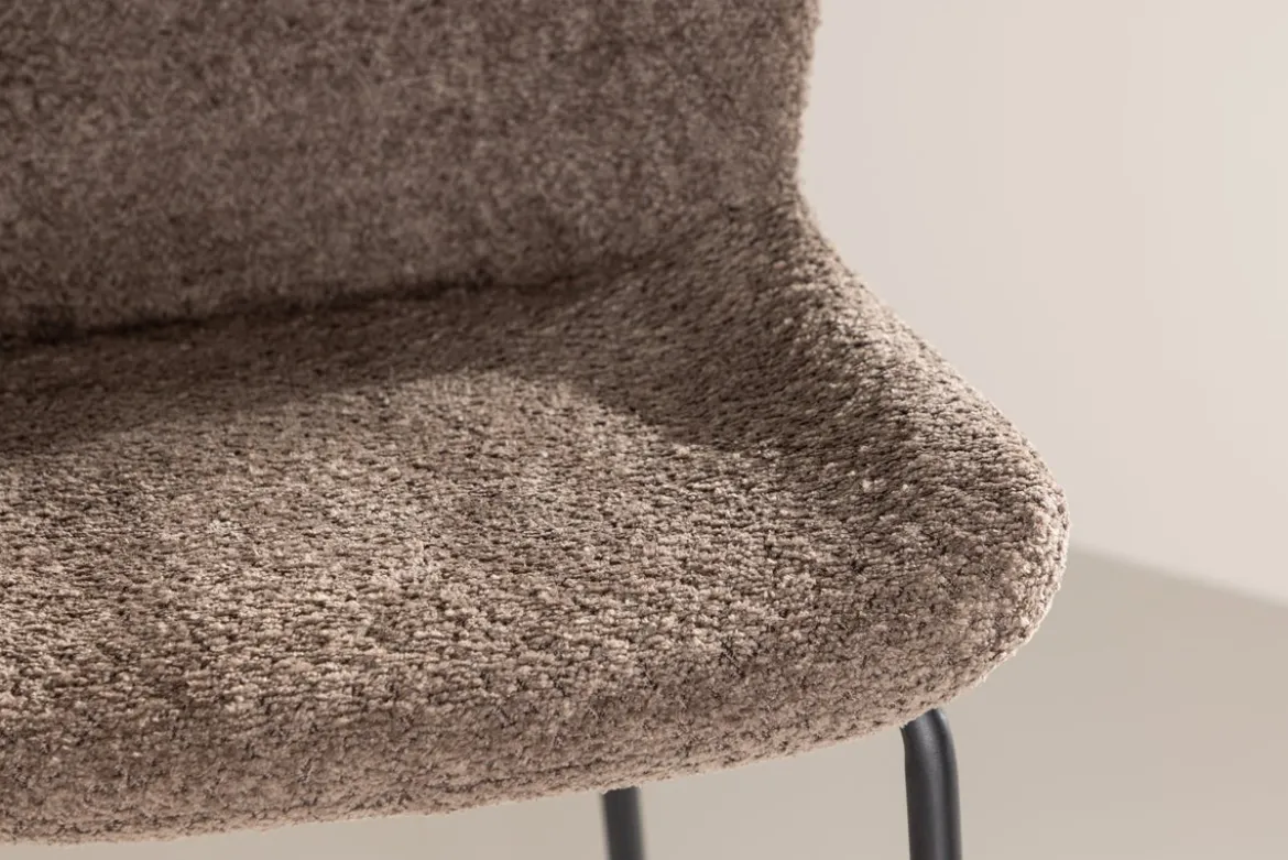 Barhocker Sonee - Mit weichem Bouclé Stoff