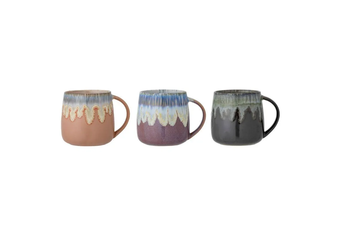 Becher Aurea - aus Steingut gefertigt / 3er Set