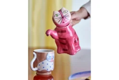Becher-Set Aldra– Katzenmotiv Steingut (4-teilig)