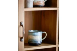 Becher-Set Avena – Reaktive Glasur mit vertikaler Struktur (4er-Set)
