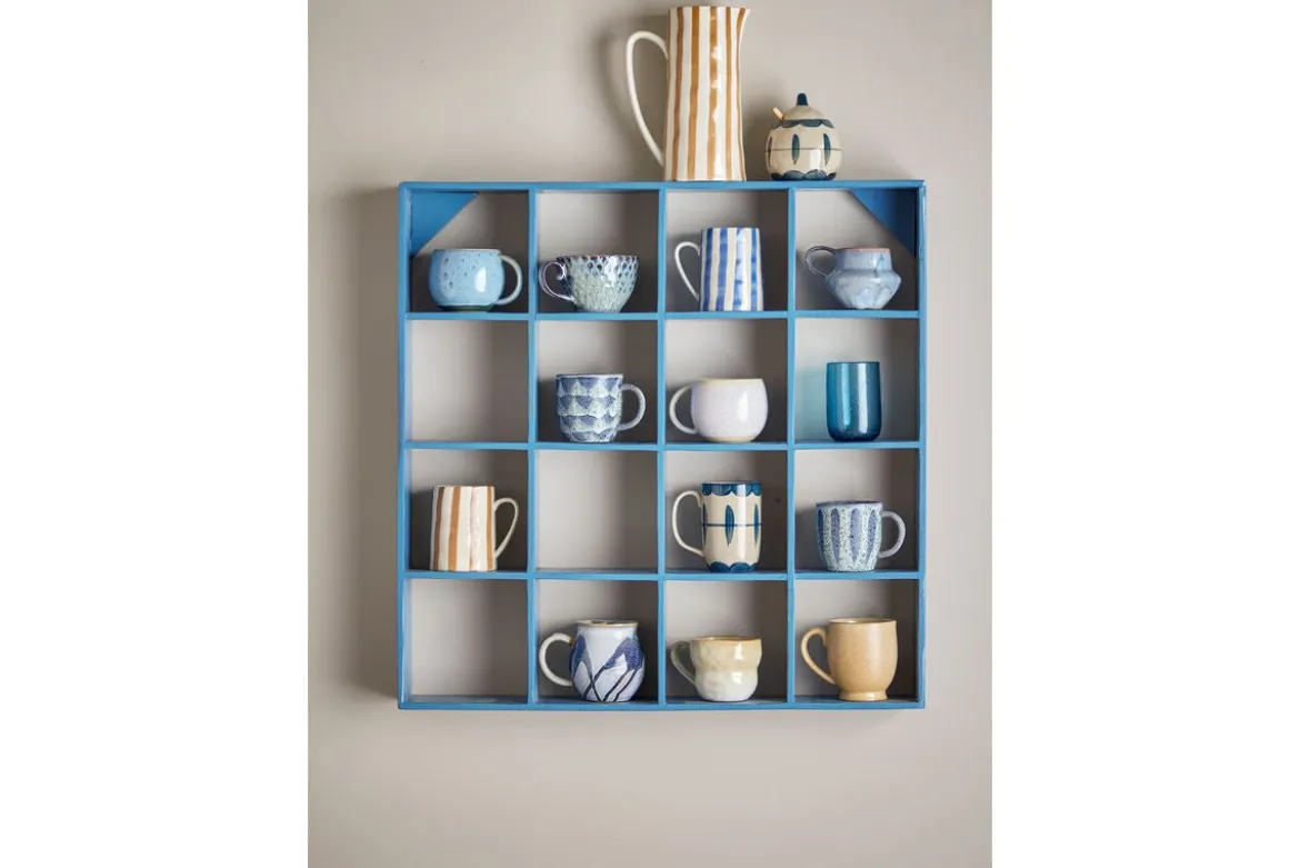 Becher-Set „Elvara“ – Blaues Steingut (3-teilig)