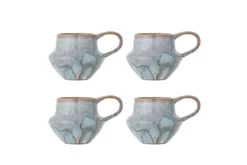 Becher-Set „Elvion“ – Blaues Steingut (4-teilig)