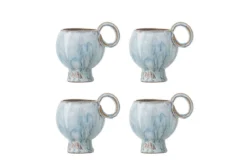 Becher-Set Haldin – Blaues Steingut (4-teilig)