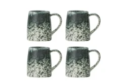 Becher-Set Jana – Steingut mit reaktiver Glasur (4er-Set)
