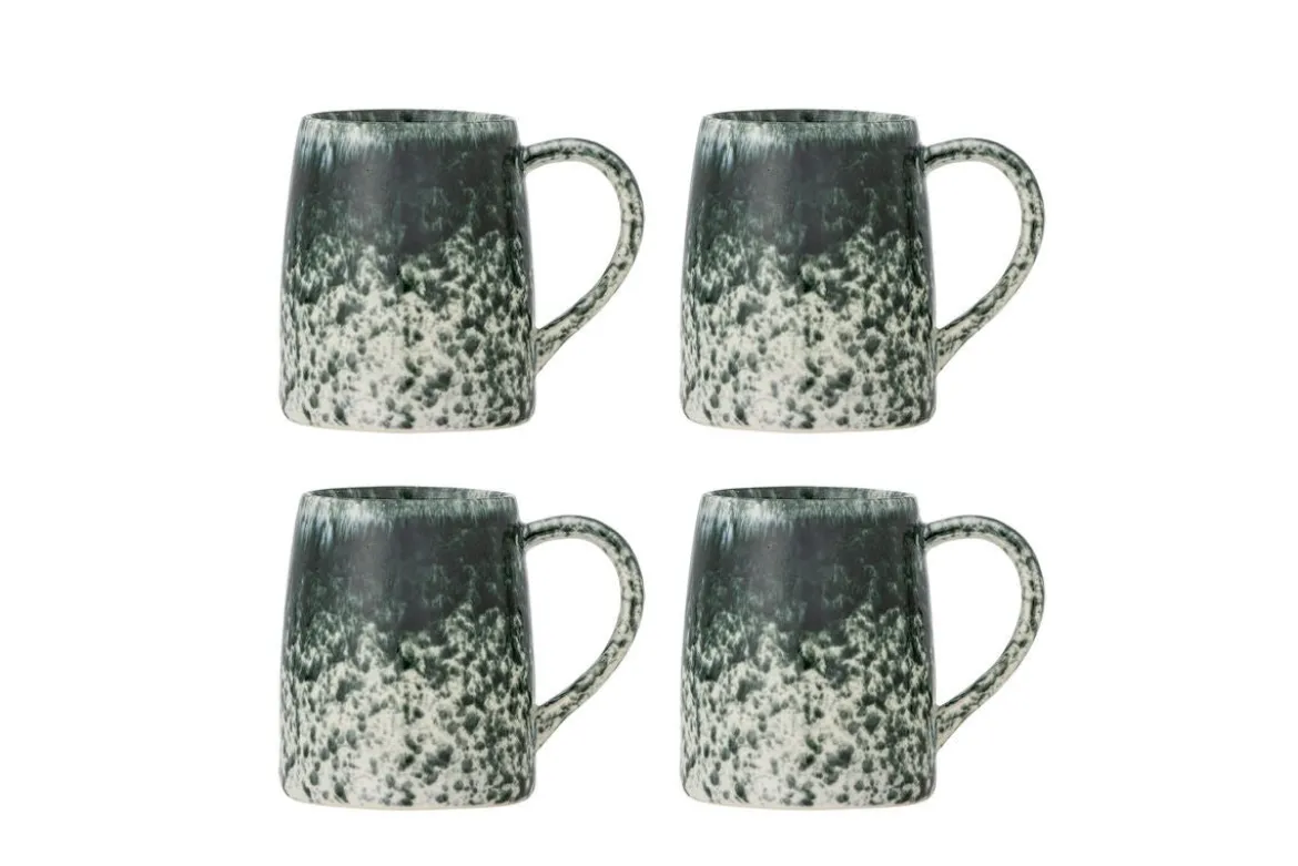 Becher-Set Jana – Steingut mit reaktiver Glasur (4er-Set)