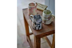 Becher-Set Jana – Steingut mit reaktiver Glasur (4er-Set)