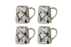 Becher-Set Jana – Steingut mit reaktiver Glasur (4er-Set)