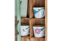 Becher-Set Kivon – Blumenmotiv Steingut (3-teilig)
