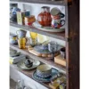 Becher-Set Naro – Blumenmotiv Steingut (2-teilig)