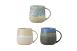 Becher-Set „Nerisa“ – Blaues Steingut (3-teilig)