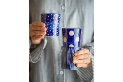 Becher-Set Norell – Blau Steingut (3-teilig)