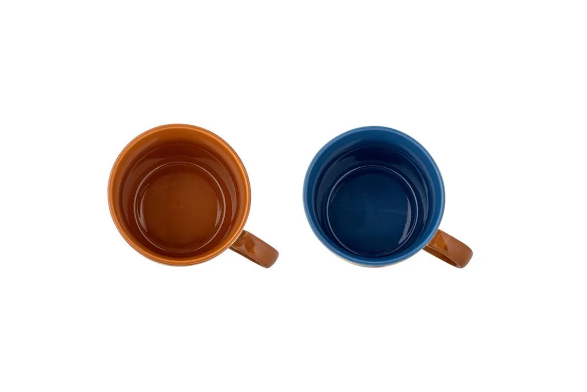 Becher-Set Salen – Buntes Steingut (2-teilig)