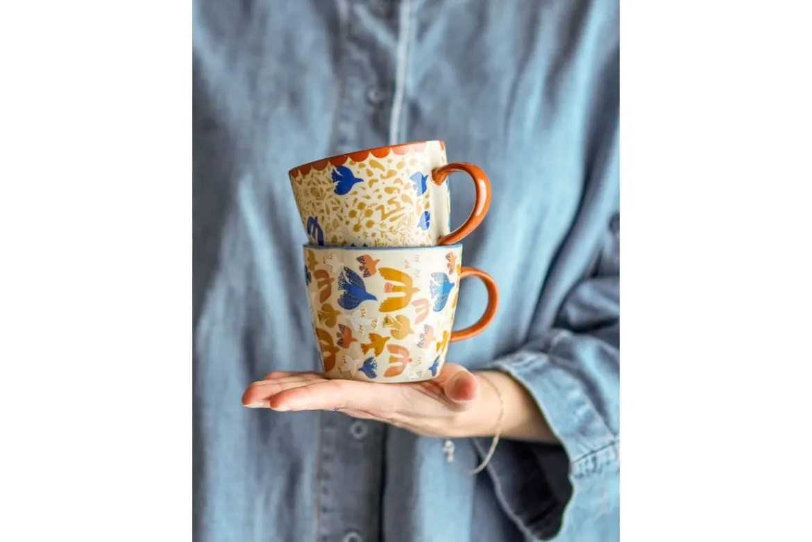 Becher-Set Salen – Buntes Steingut (2-teilig)