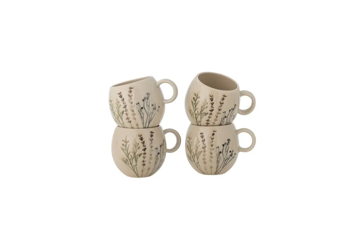 Becher Velour - aus Steingut gefertigt / 4er Set Multipack