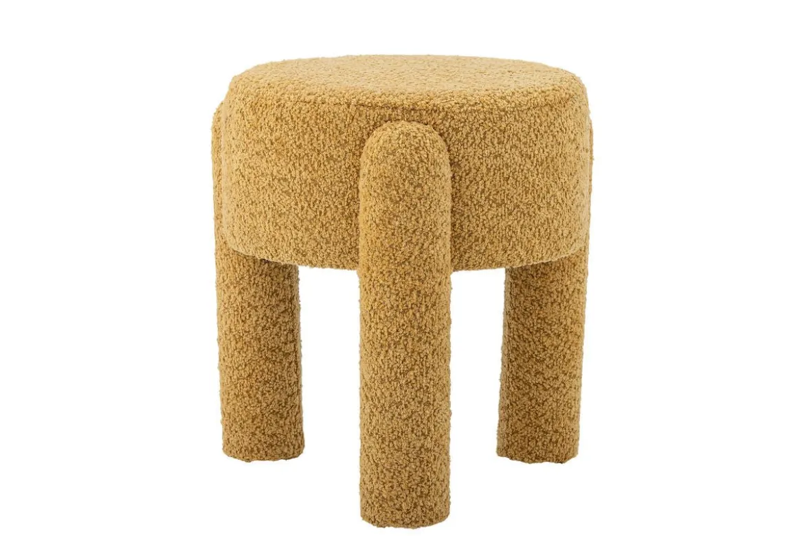 Beistellhocker Bini – Dekorativer Hocker in Gelb