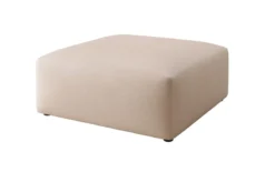 Beistellhocker 80 cm Snug aus Echtleder