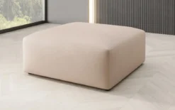Beistellhocker 80 cm Snug aus Echtleder