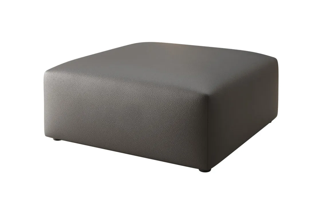 Beistellhocker 80 cm Snug aus Echtleder
