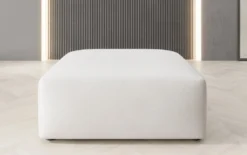 Beistellhocker 80 cm Snug aus Echtleder
