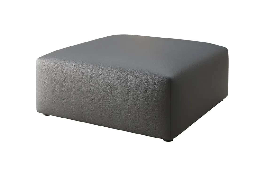 Beistellhocker 80 cm Snug aus Echtleder