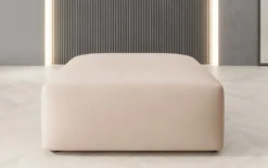 Beistellhocker 80 cm Snug aus Echtleder