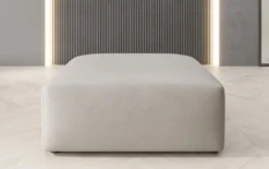 Beistellhocker 80 cm Snug aus Echtleder