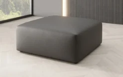 Beistellhocker 80 cm Snug aus Echtleder