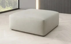 Beistellhocker 80 cm Snug aus Echtleder