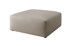 Beistellhocker 80 cm Snug aus Echtleder