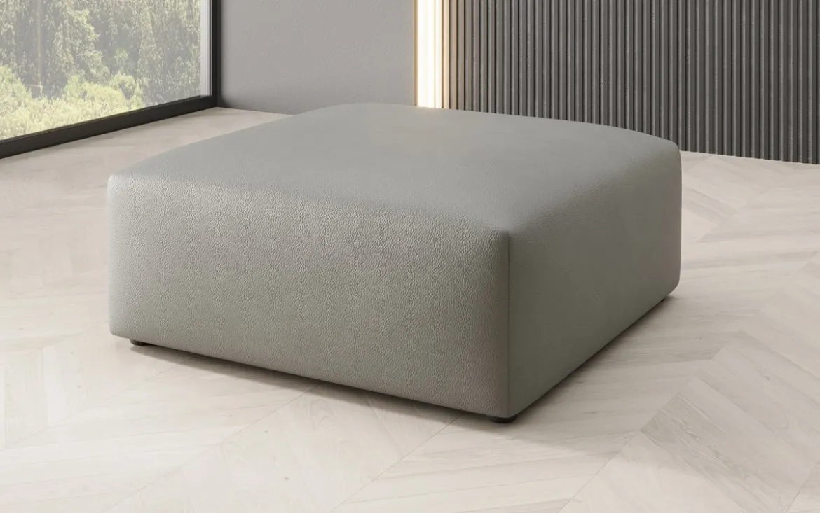 Beistellhocker 80 cm Snug aus Echtleder