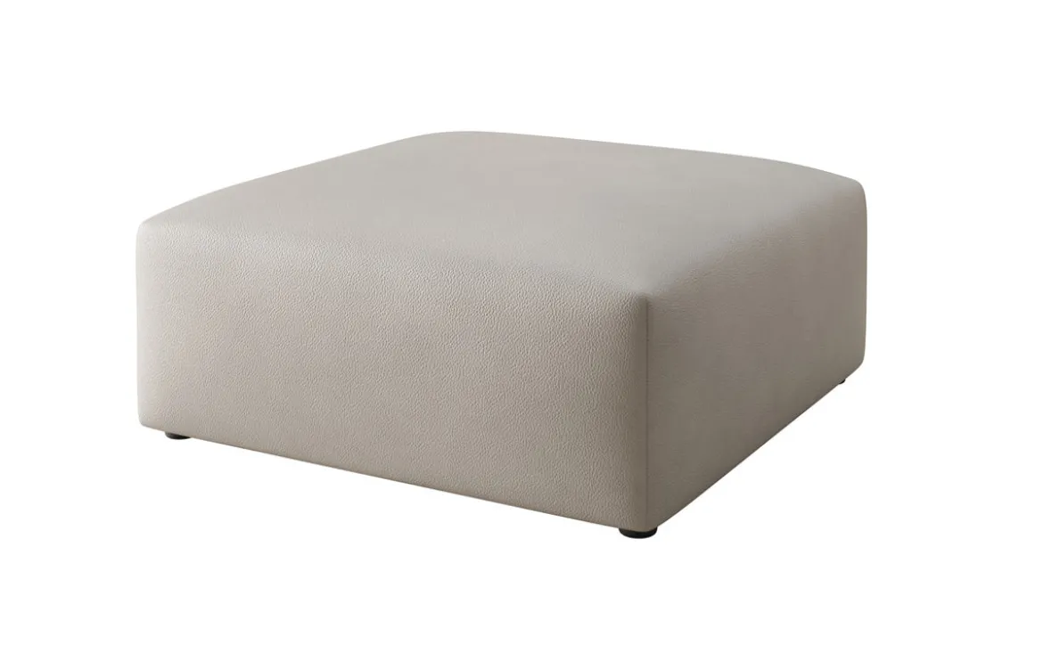 Beistellhocker 80 cm Snug aus Echtleder